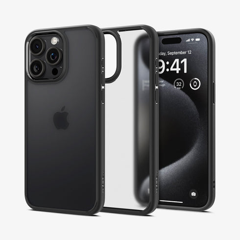 ACS06567 - iPhone 15 Pro Max Case Ultra Hybrid in frost clear showing the back
